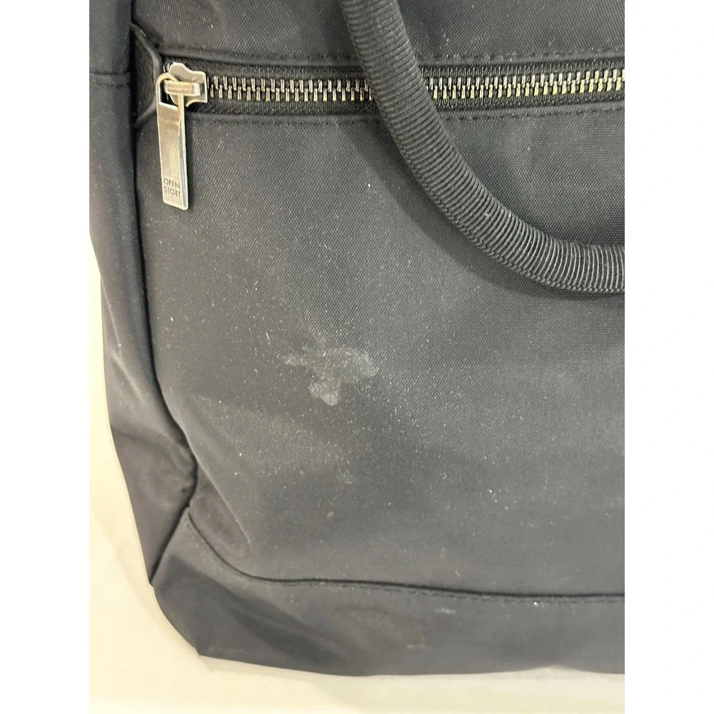 Open Story Commuter Backpack Black Nylon Laptop Bag Travel Work School Unisex